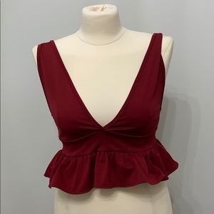 Maroon cropped tank